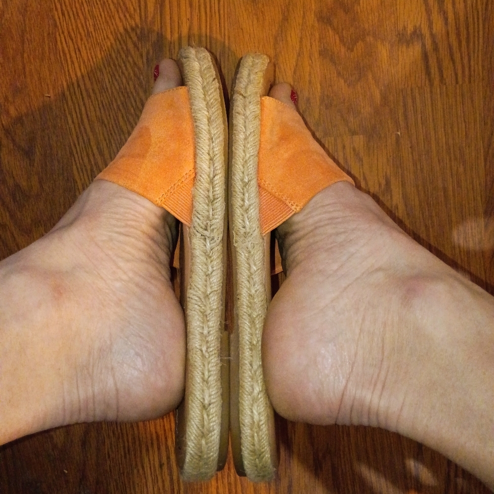 Universal Thread Orange Slide Sandalsb6 - image 2